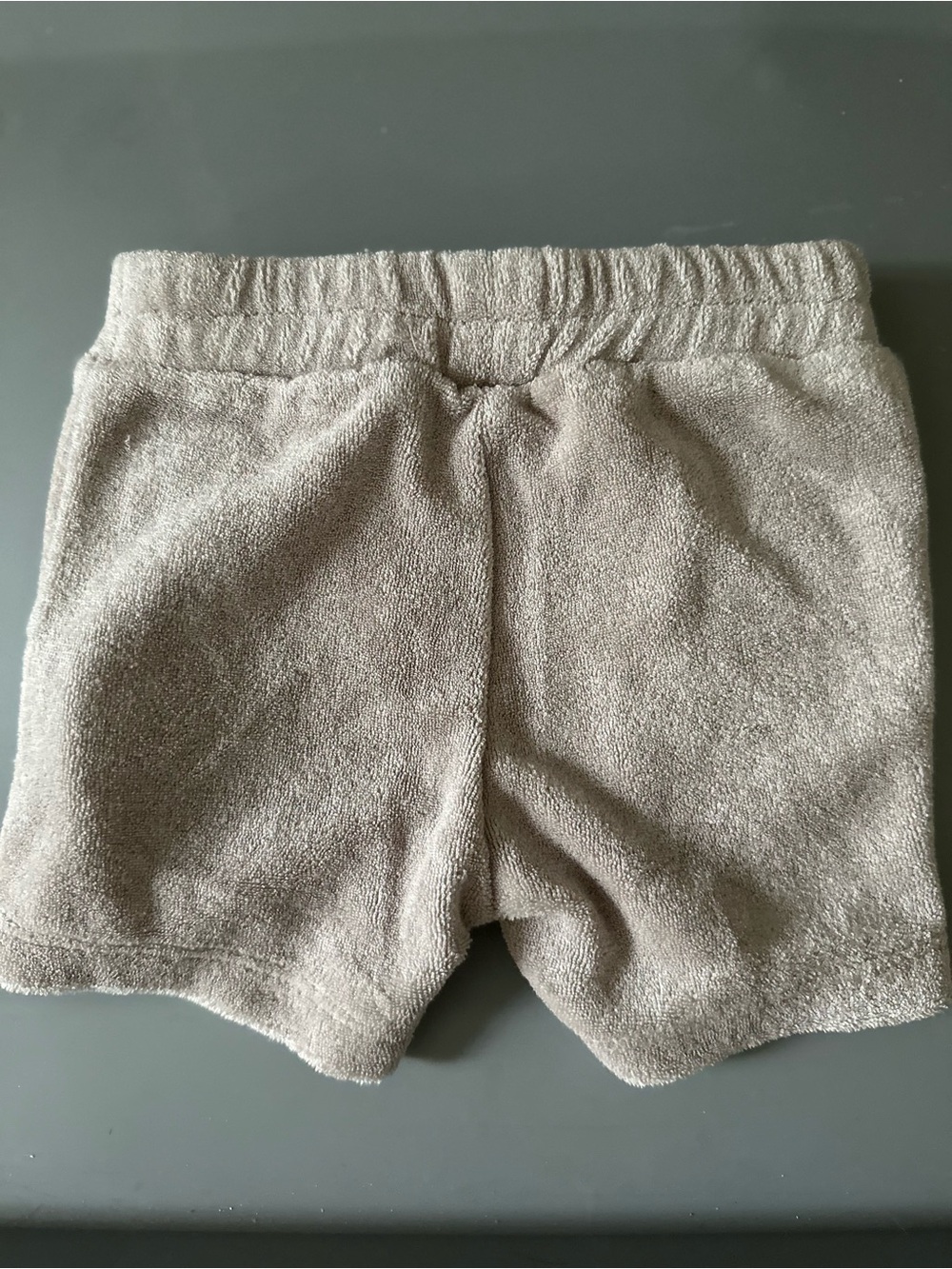 Kids Terry Cloth Shorts in Light Taupe - Picture 2 of 2